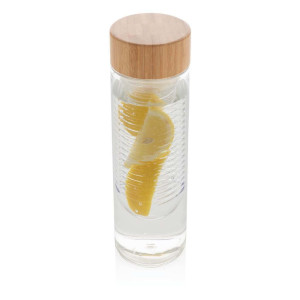 Aromaflasche mit Bambusdeckel, transparent - Reklamnepredmety