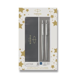 Set aus Kugelschreiber und Druckbleistift Parker Jotter Stainless Steel CT - Reklamnepredmety