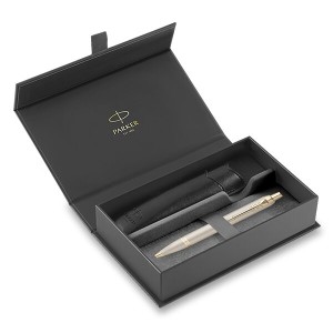 Parker IM Monochrome Champagner-Kugelschreiber mit Etui in Geschenkbox - Reklamnepredmety