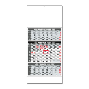 Planungskalender STANDARD 3M grau 2025