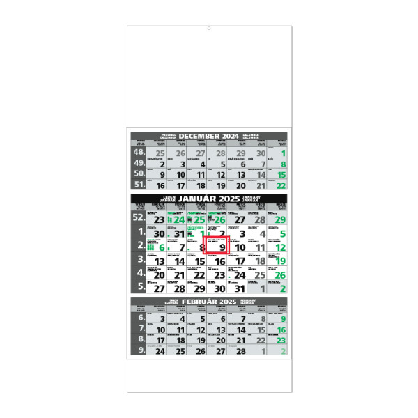 Planungskalender STANDARD 3M EKO 2025