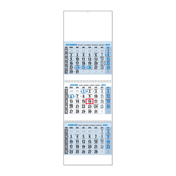 Planungskalender KLASIK 3M blau 2025