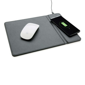 Mousepad mit Wireless-5W-Charging Funktion, schwarz - Reklamnepredmety