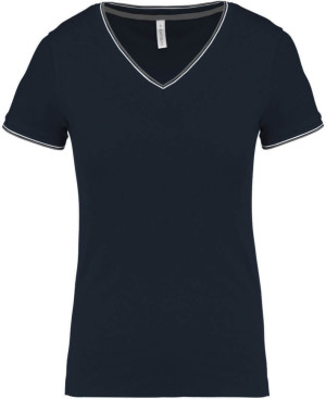 Damen Piqué V-Neck T-Shirt - Reklamnepredmety