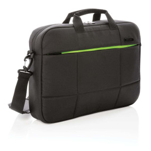 Soho 15.6" Business Laptop-Tasche aus RPET, PVC-frei, schwar - Reklamnepredmety